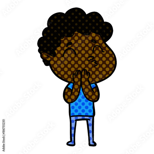 cartoon man pouting