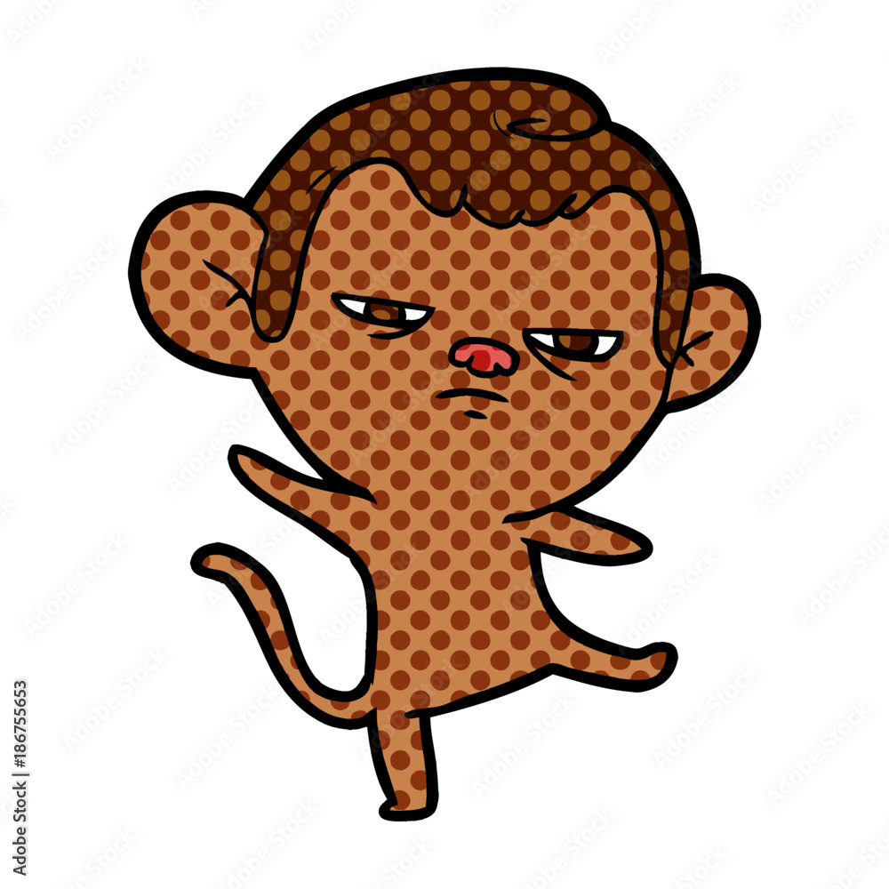cartoon annoyed monkey cartoon annoyed monkey