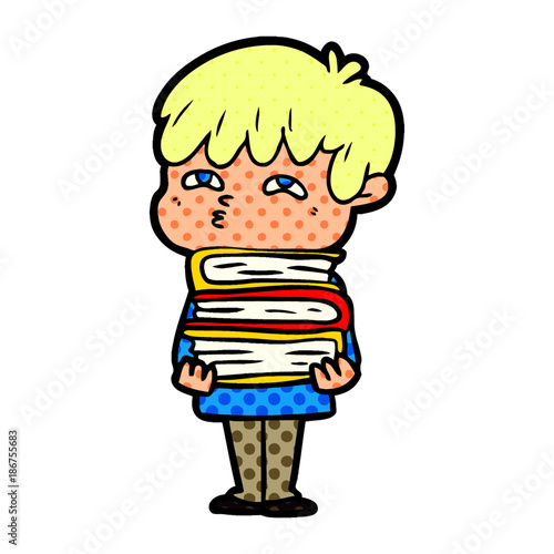 cartoon curious man
