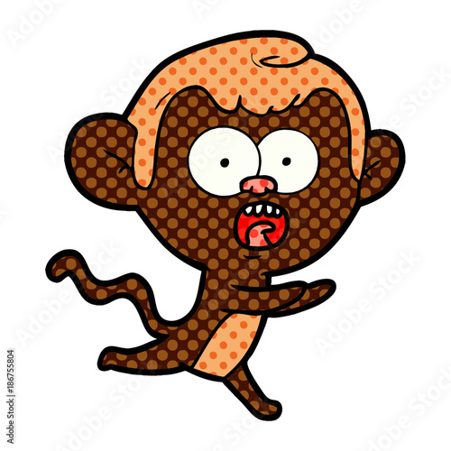 cartoon shocked monkey