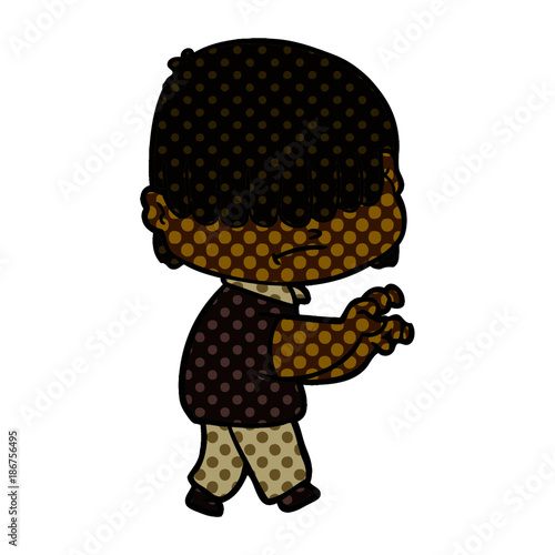 cartoon boy with untidy hair
