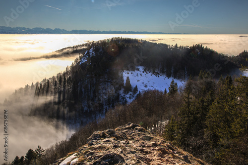 Alpen-Blick von der Belchenflu(e), in der Schweiz photo