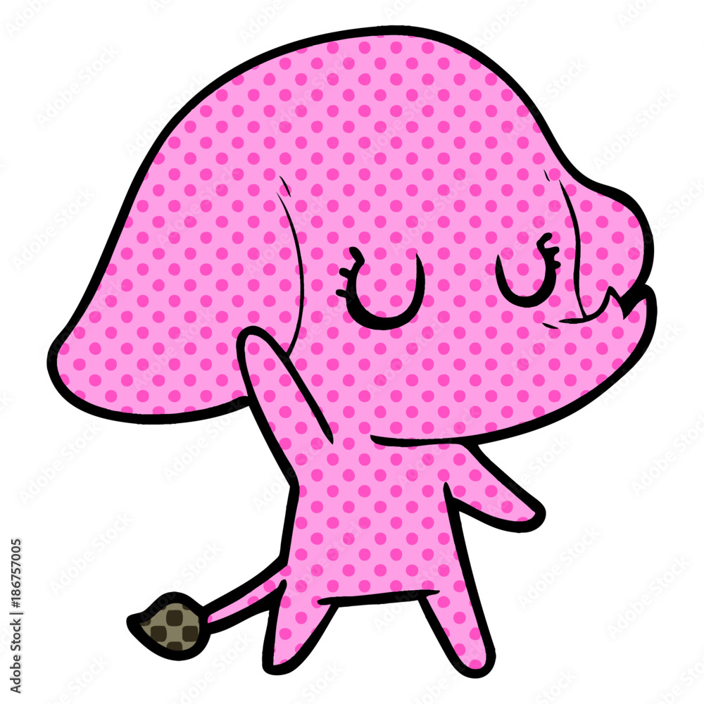 Obraz premium cute cartoon elephant