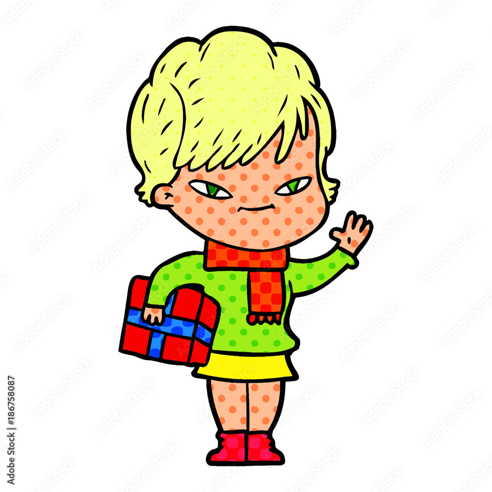 cartoon happy woman cartoon happy woman