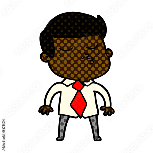 cartoon model guy pouting