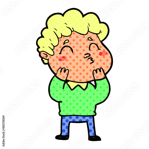 cartoon man pouting