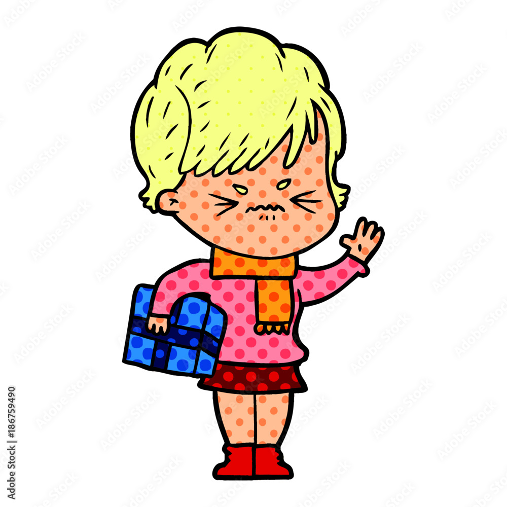 cartoon frustrated woman cartoon frustrated woman