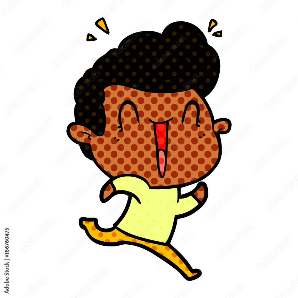 cartoon excited man cartoon excited man