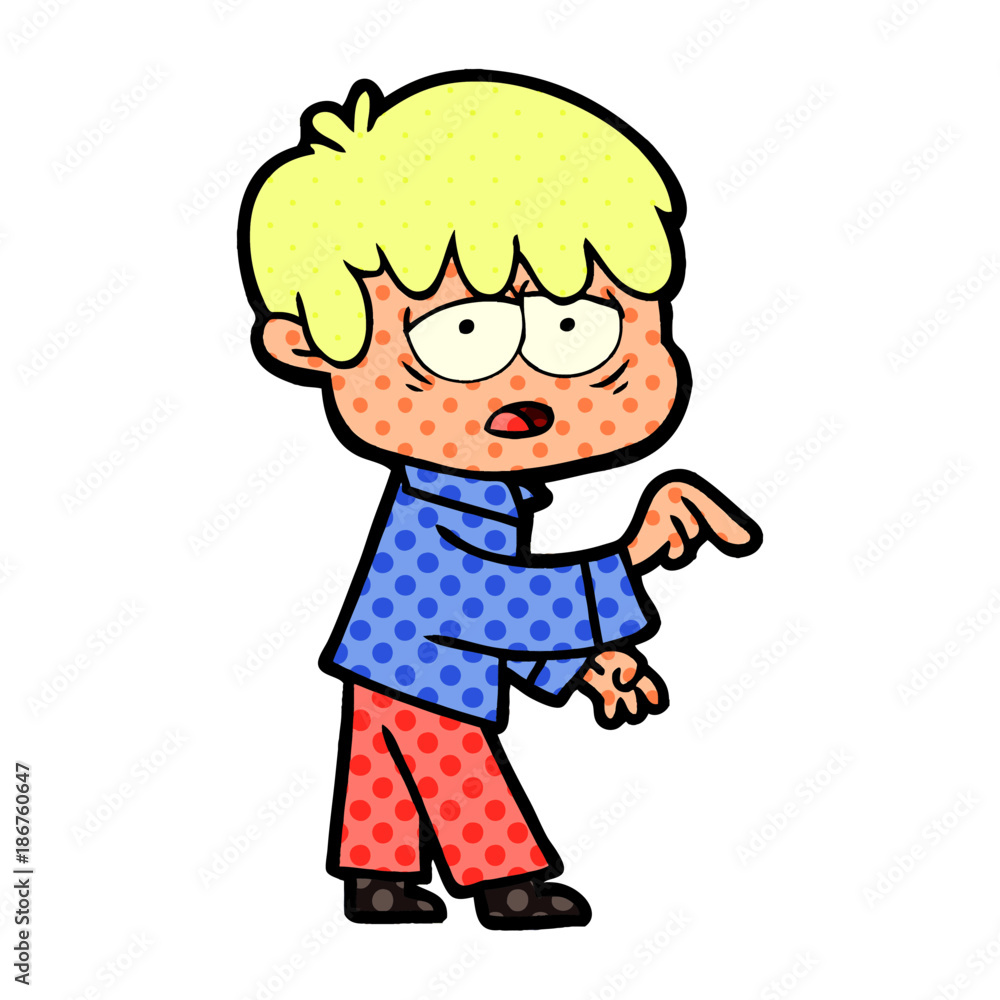cartoon exhausted boy cartoon exhausted boy