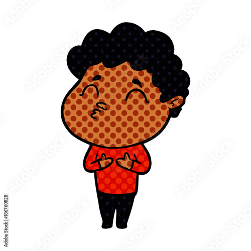 cartoon man pouting