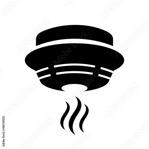 Smoke alarm vector device illustration
