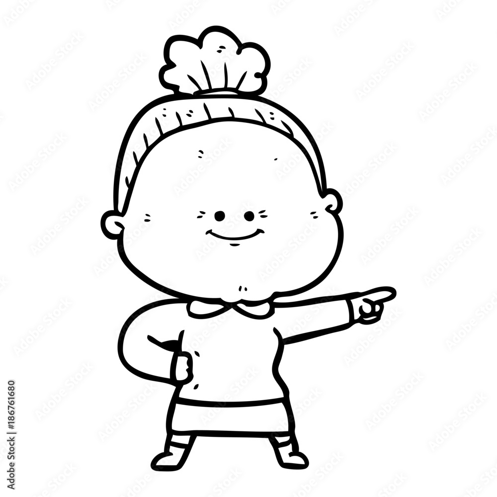 cartoon happy old woman cartoon happy old woman