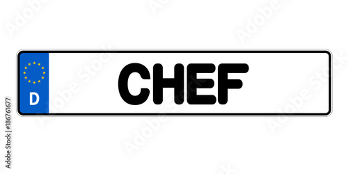 Autokennzeichen Chef - Vektor Illustration