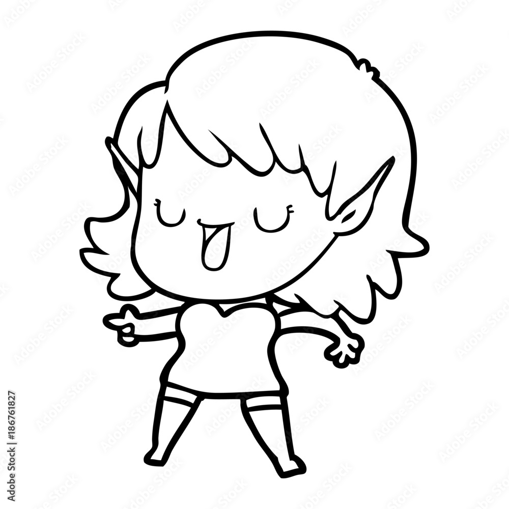 cartoon elf girl cartoon elf girl