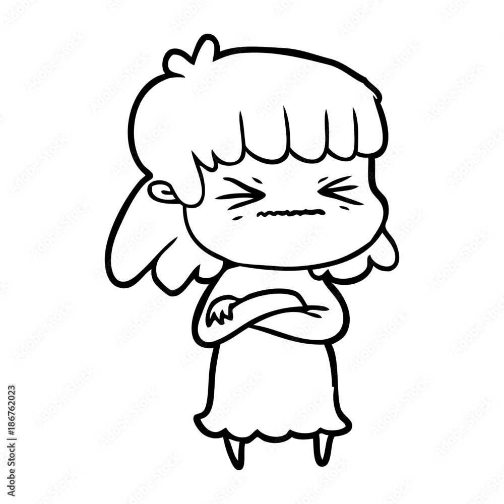 cartoon angry girl cartoon angry girl