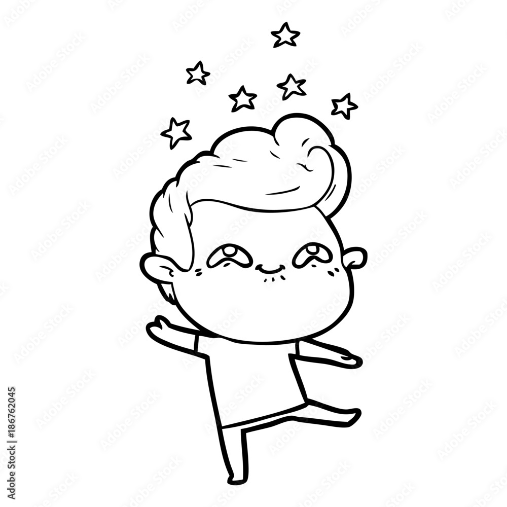 cartoon excited man cartoon excited man