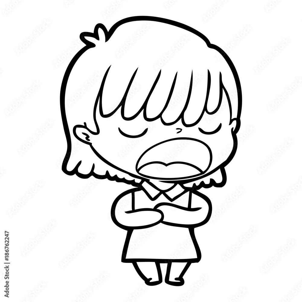 cartoon woman talking loudly cartoon woman talking loudly