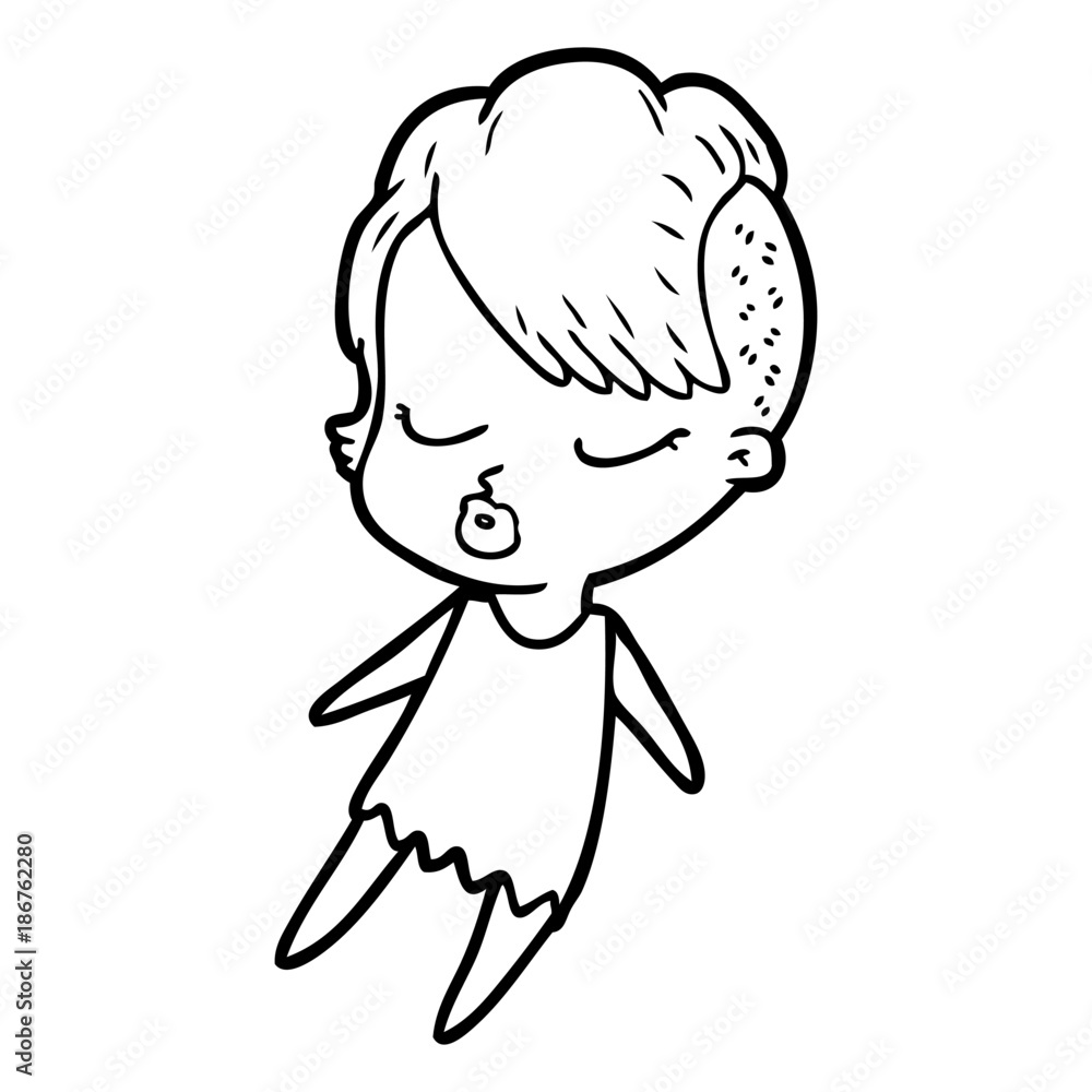 cartoon pretty hipster girl cartoon pretty hipster girl