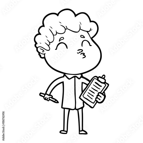 cartoon man pouting