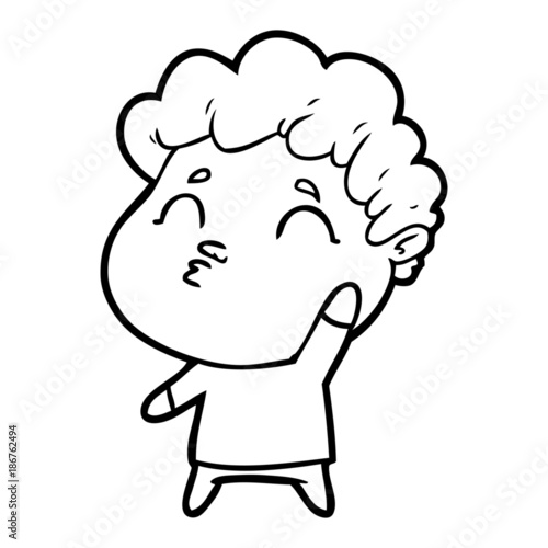 cartoon man pouting