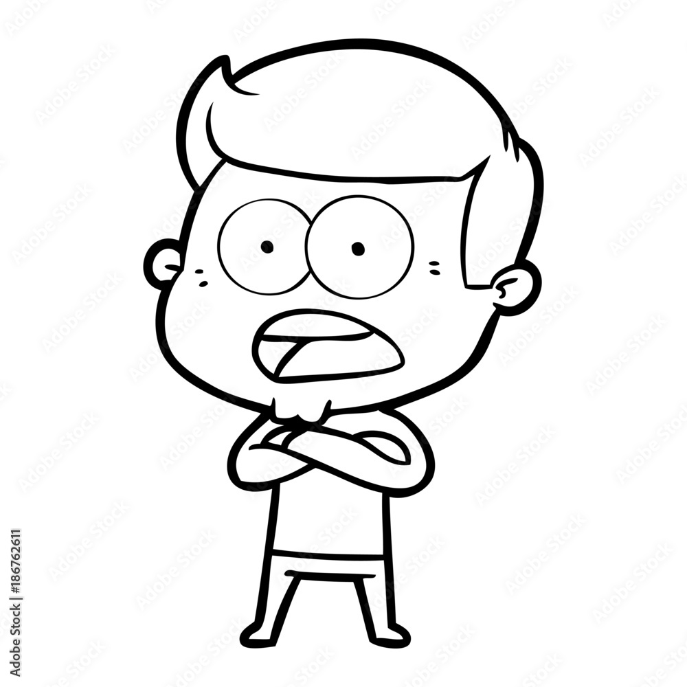cartoon shocked man cartoon shocked man