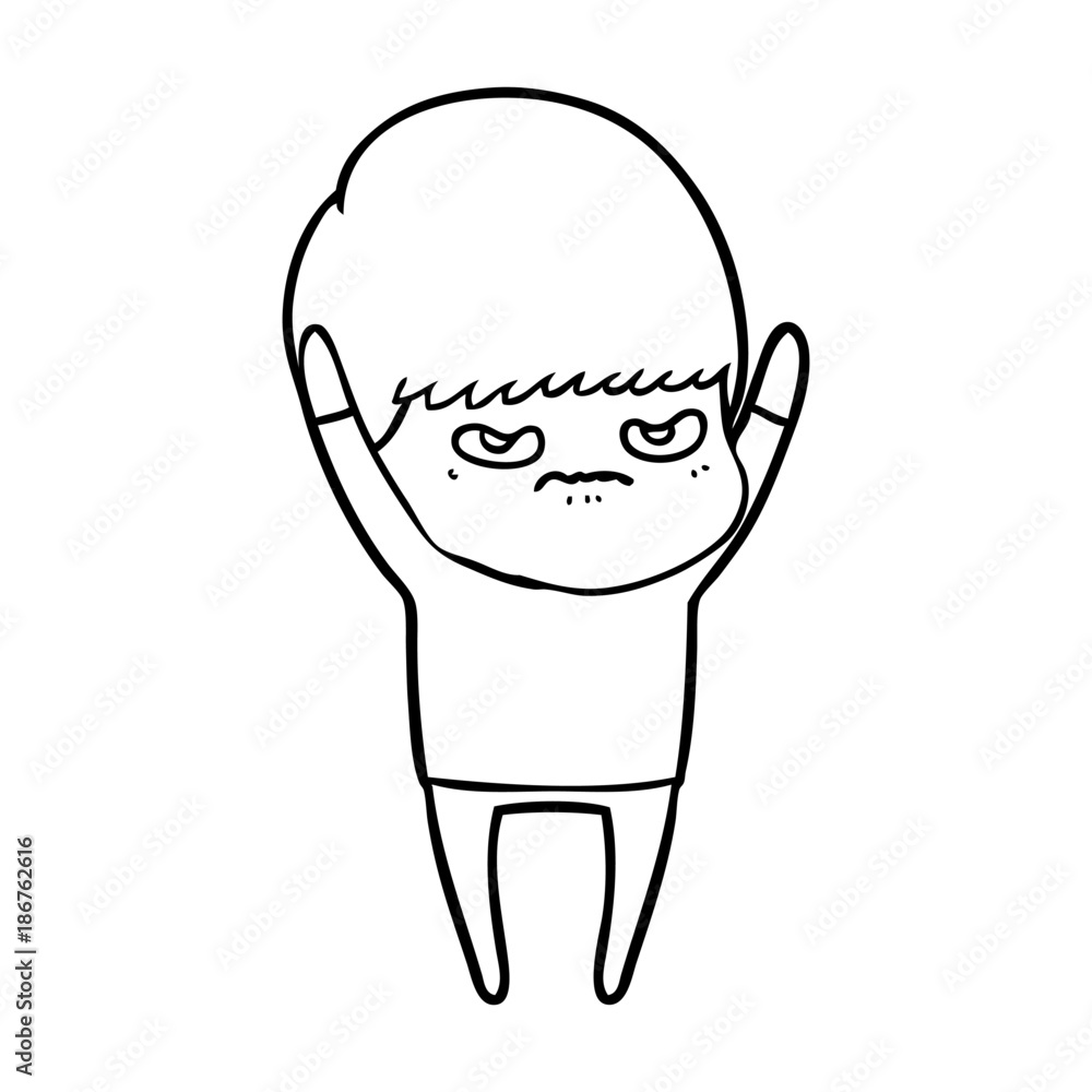 angry cartoon boy angry cartoon boy