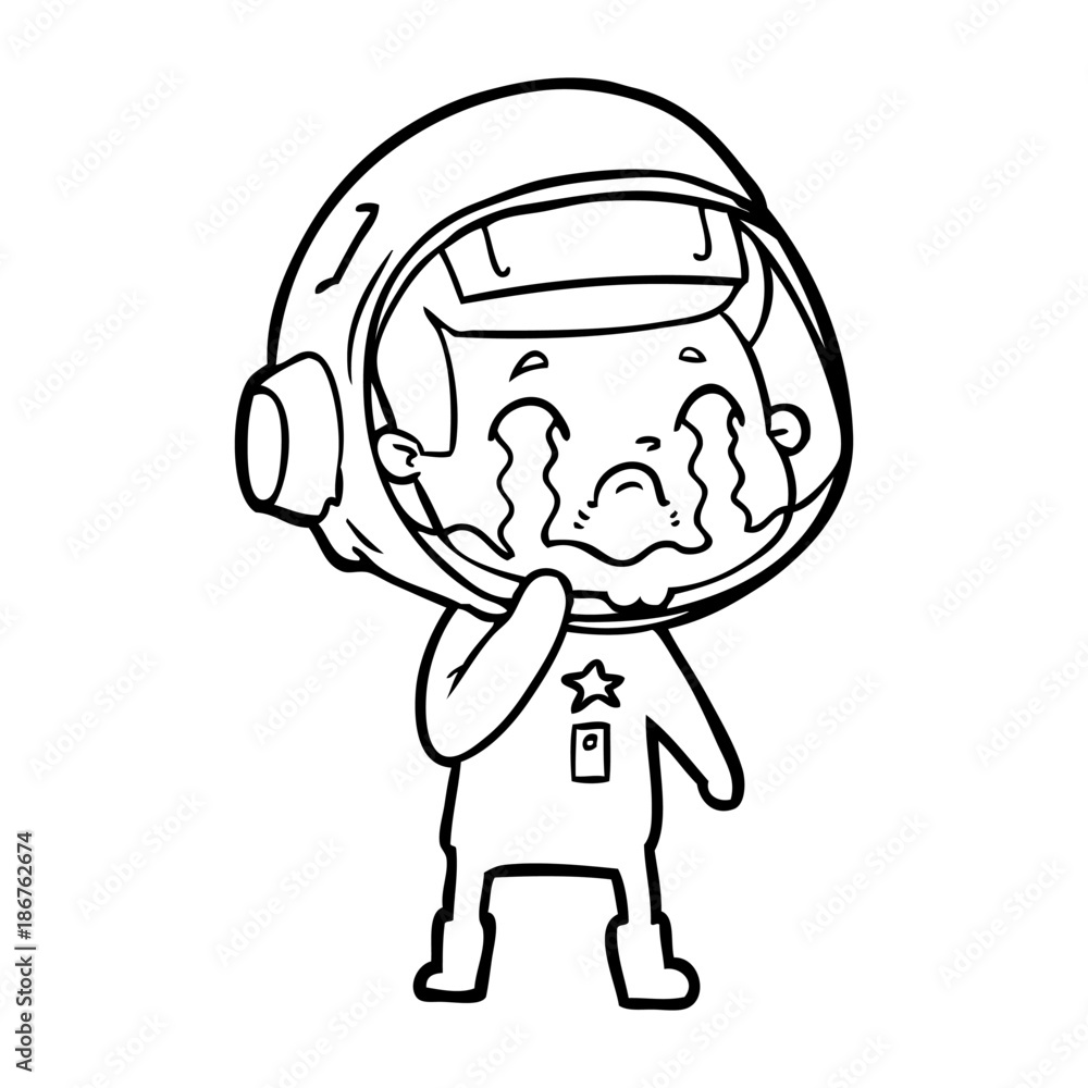 cartoon crying astronaut cartoon crying astronaut