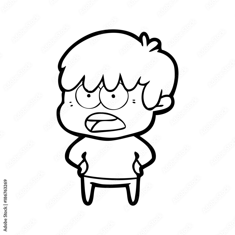 worried cartoon boy worried cartoon boy