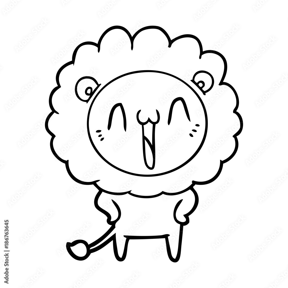 happy cartoon lion happy cartoon lion