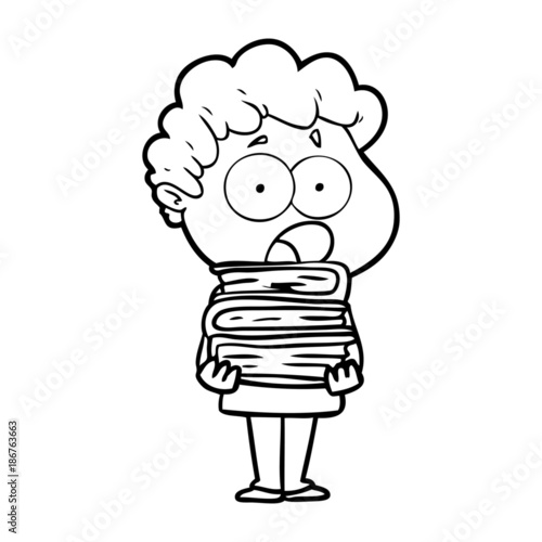 cartoon man gasping in surprise