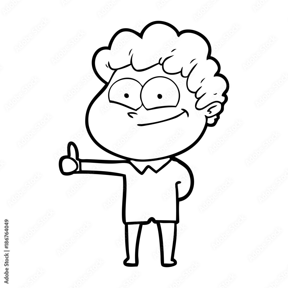 Obraz premium cartoon happy man