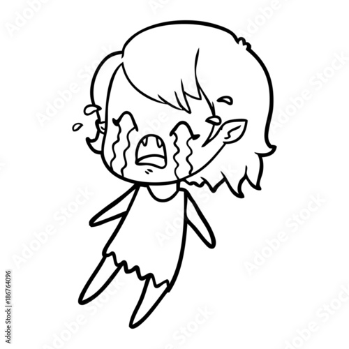 Wallpaper Mural cartoon crying vampire girl Torontodigital.ca