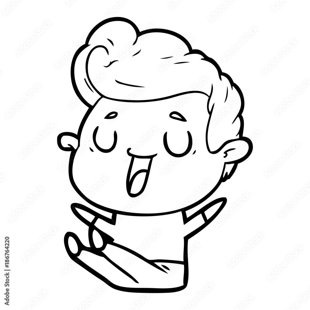 happy cartoon man happy cartoon man