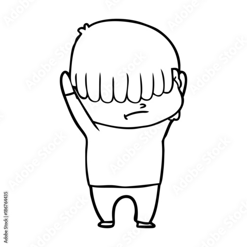 cartoon boy with untidy hair