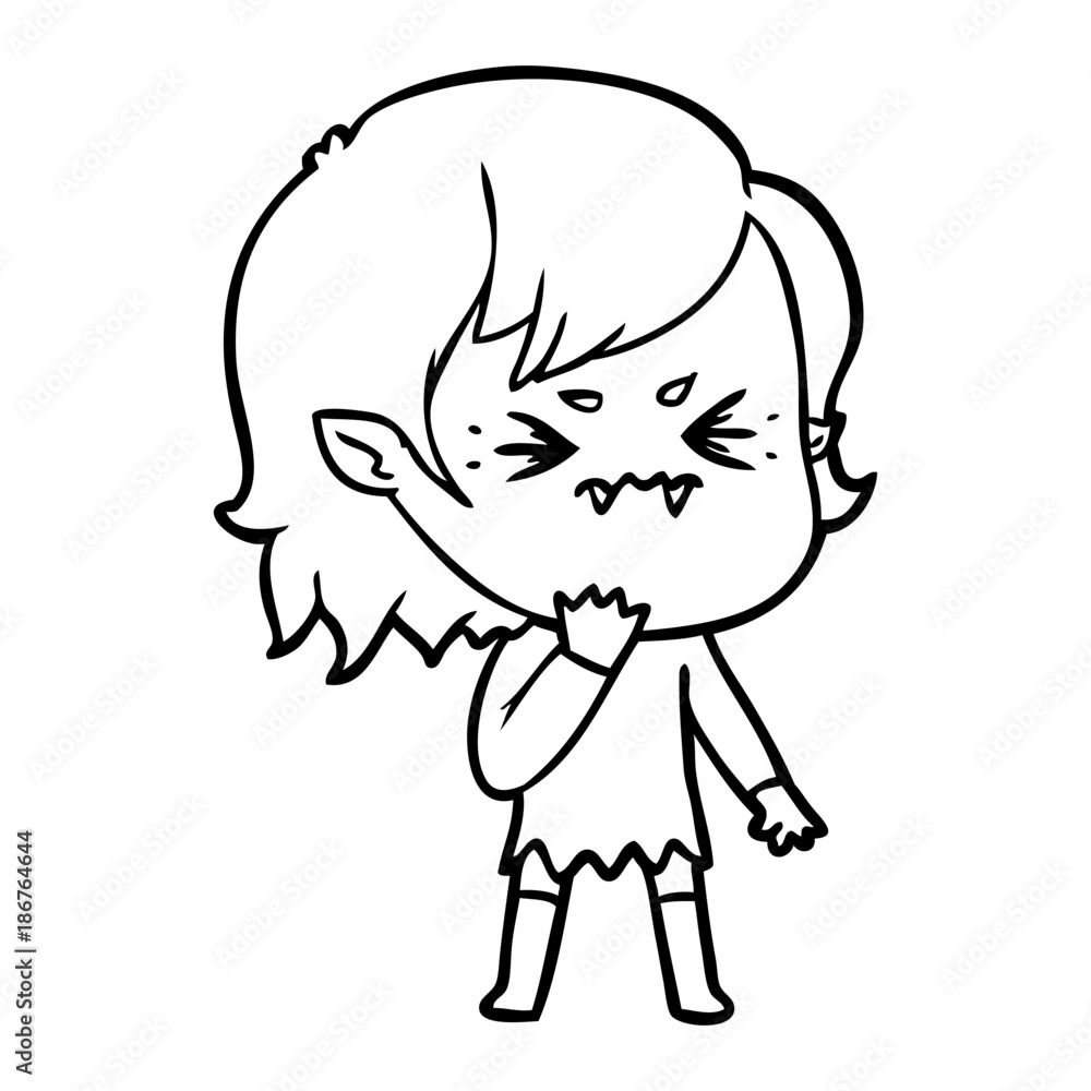 annoyed cartoon vampire girl annoyed cartoon vampire girl