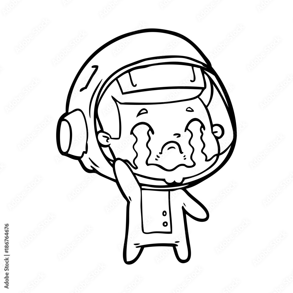 cartoon crying astronaut cartoon crying astronaut