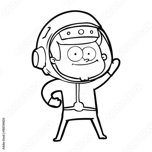 Wallpaper Mural happy astronaut cartoon Torontodigital.ca