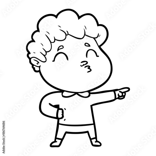 cartoon man pouting