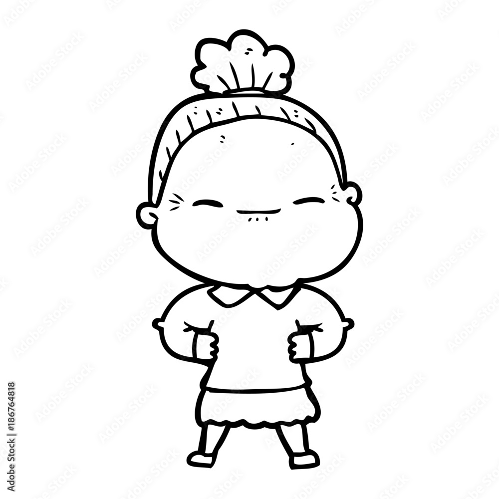 cartoon peaceful old woman cartoon peaceful old woman