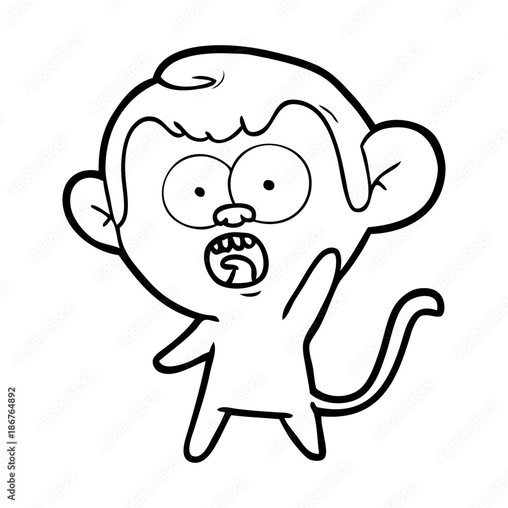 cartoon shocked monkey cartoon shocked monkey