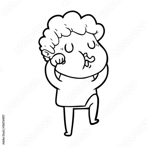 cartoon man singing