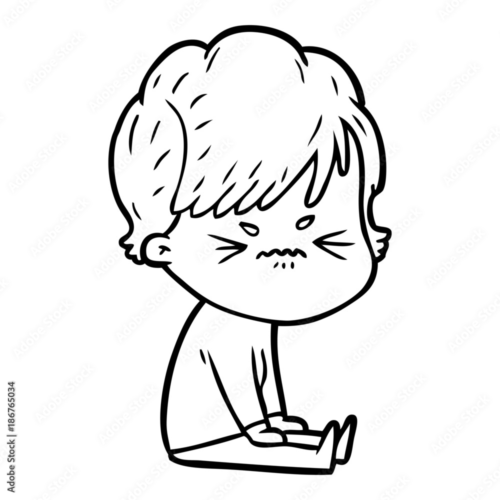 cartoon frustrated woman cartoon frustrated woman
