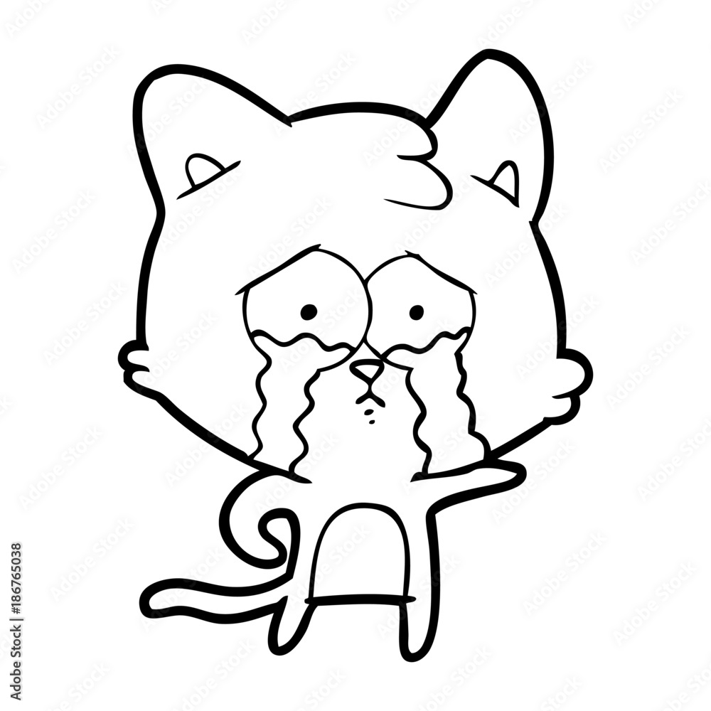 cartoon crying cat cartoon crying cat