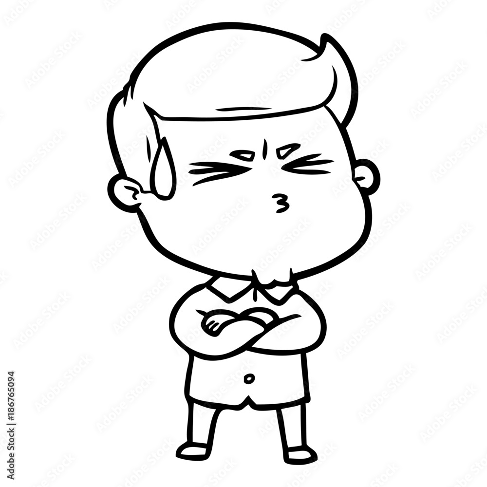 cartoon man sweating cartoon man sweating