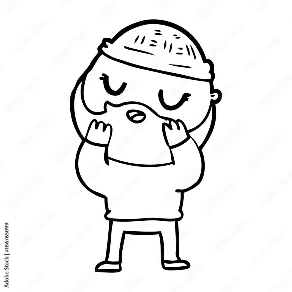 cartoon man with beard cartoon man with beard