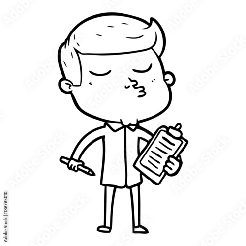 cartoon model guy pouting