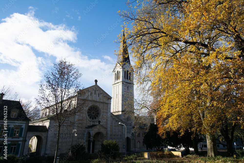 Church in historic Bern Switzerland