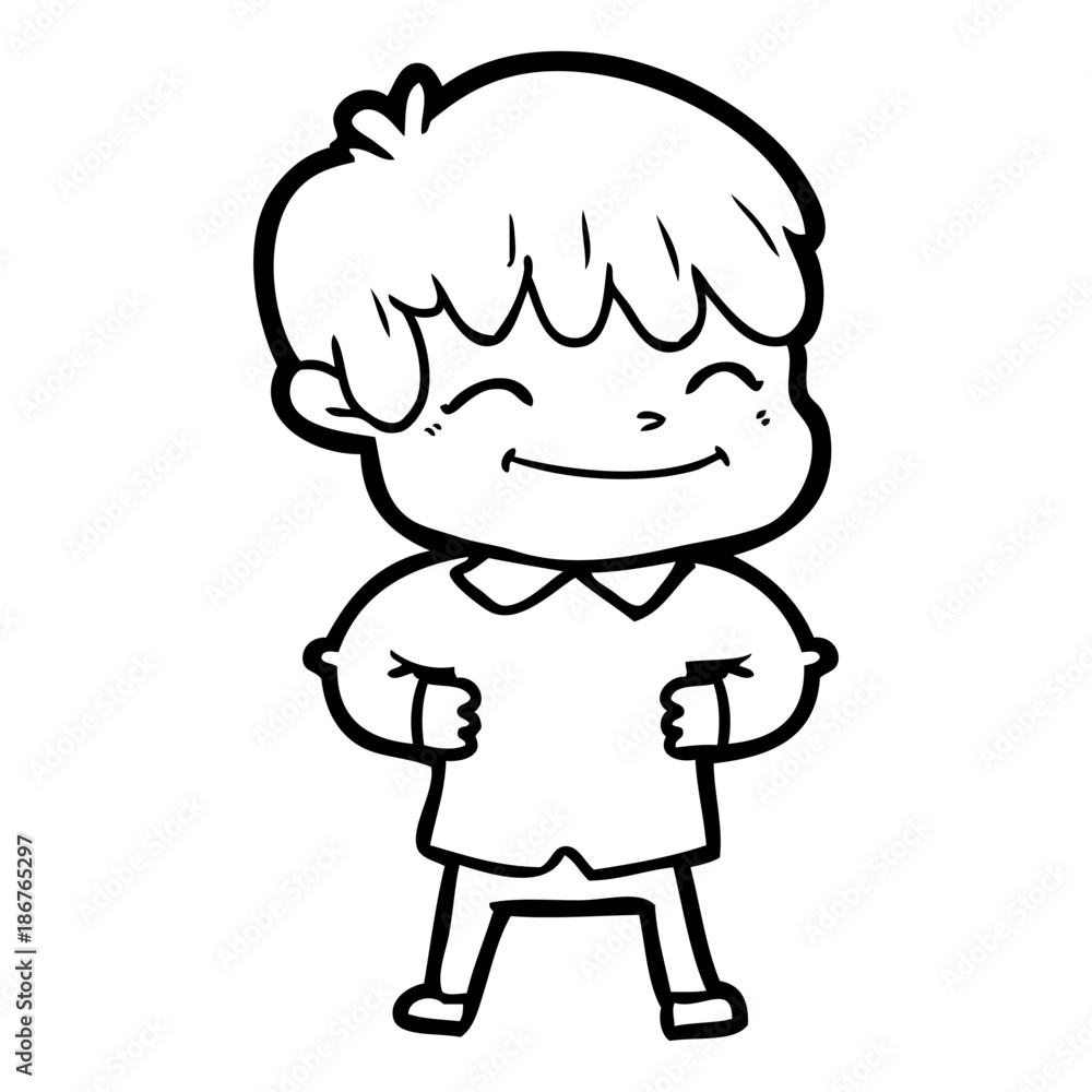 cartoon happy boy