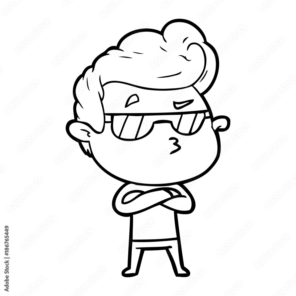 cartoon cool guy