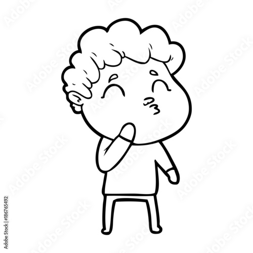 cartoon man pouting